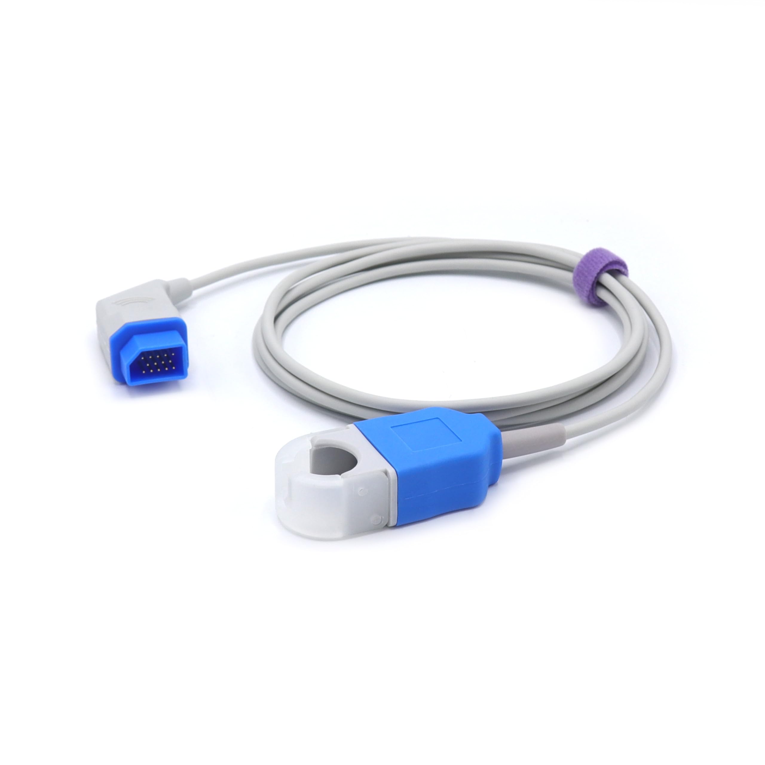 skmeditec SpO2 Adapter Cable Compatible with Nihon Kohden for Nihon Kohden SpO2 Sensor Probe, 7.2FT Extension Cord with 14 Pins Round Connector, Replacement Cord for JL-900P, K931