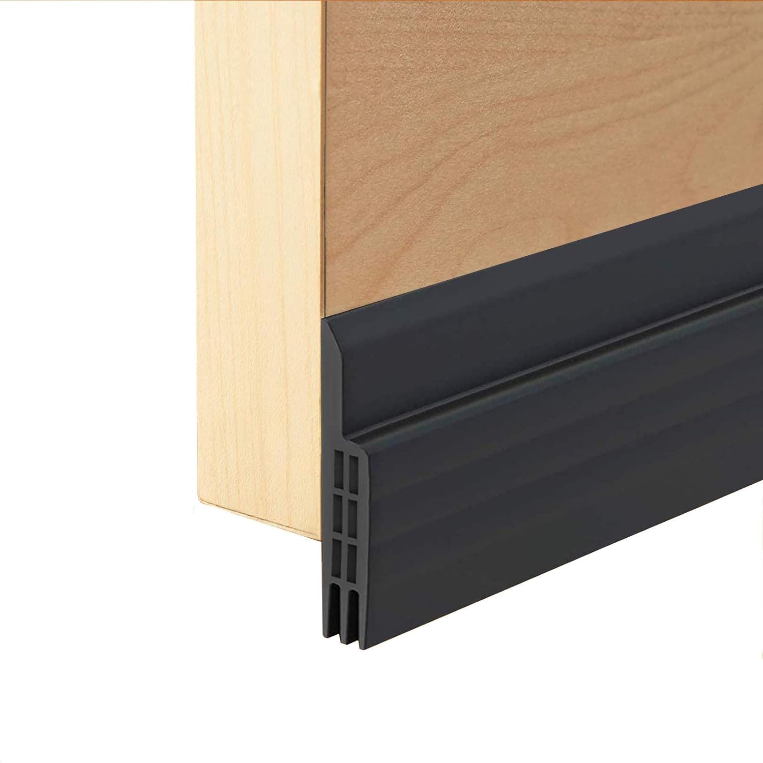 Suptikes Door Draft Stopper – Silicone Under Door Bottom Seal Strip, 39.5" L x 2" W Blocks Light, Dust, Noise, Odors, Water & Cold Air Weather Stripping for Interior & Exterior Doors (Black)-image-16