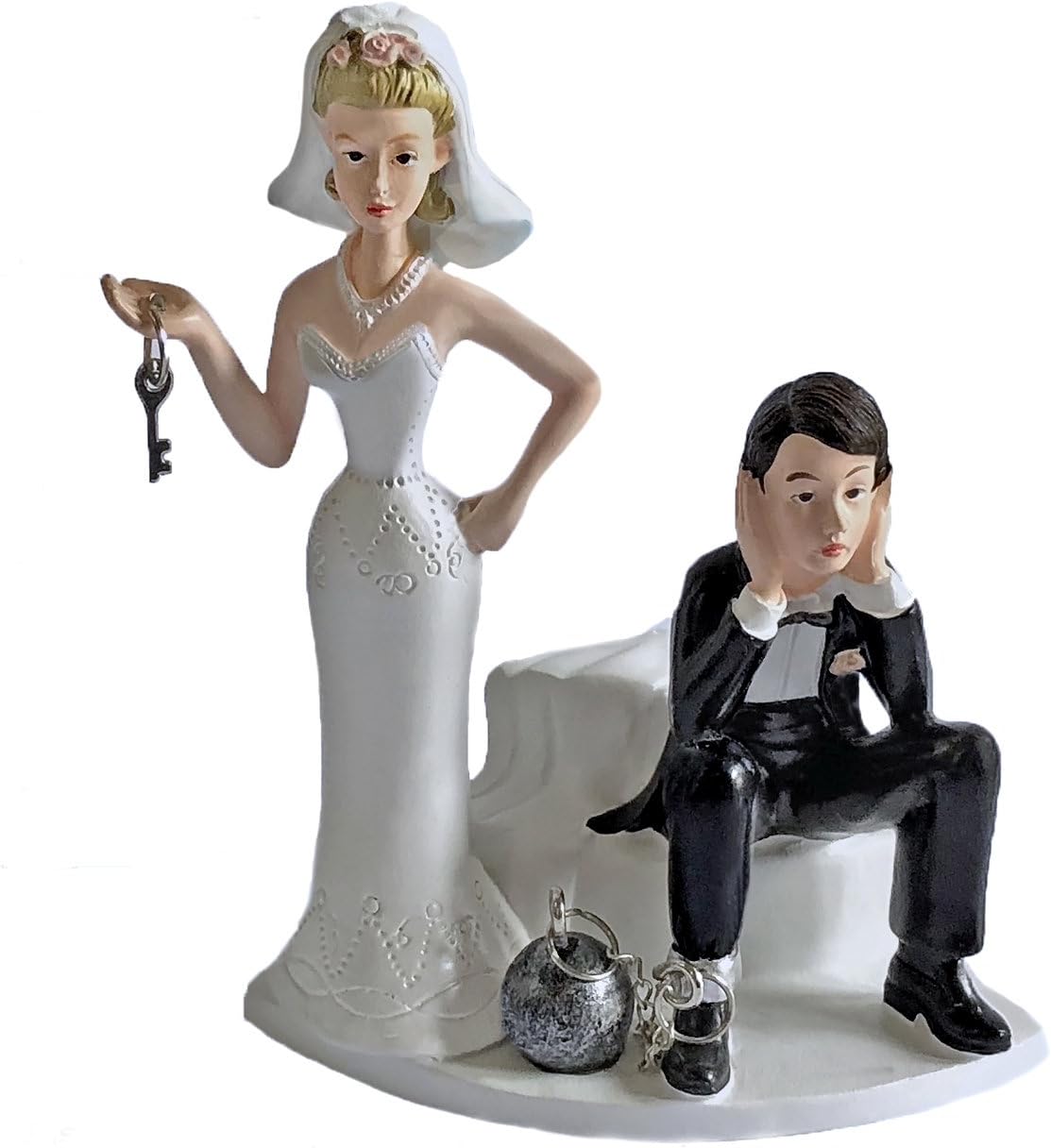 Ball and Chain Humorous Wedding Cake Topper