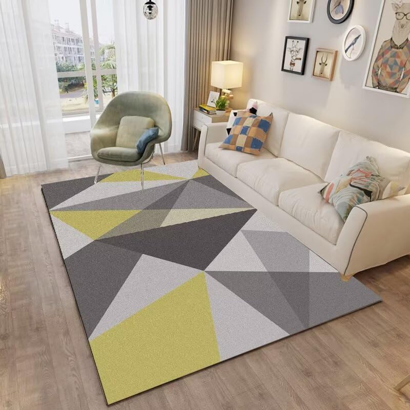 Tapis salle à manger géométrique au design minimaliste raffiné