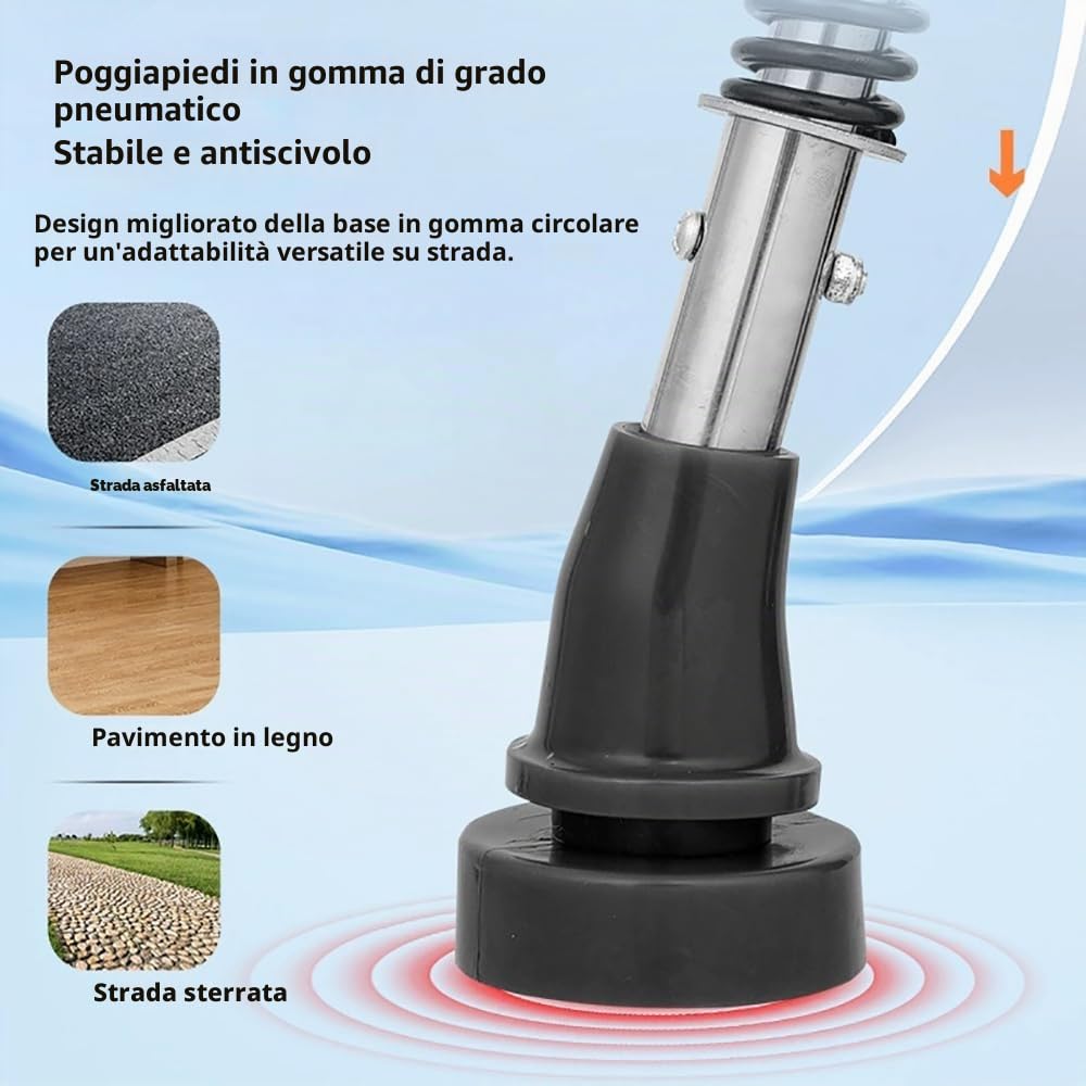 Stampelle Ascellari 1 Paio (2 Pezzi)–Altezza Regolabile 118-164cm 9 Livelli,con Ammortizzatore,Piegevole,Lega di Alluminio e Cuscinetti in Gomma per 150kg Carico,per Anziani o Post-Intervento (argento
