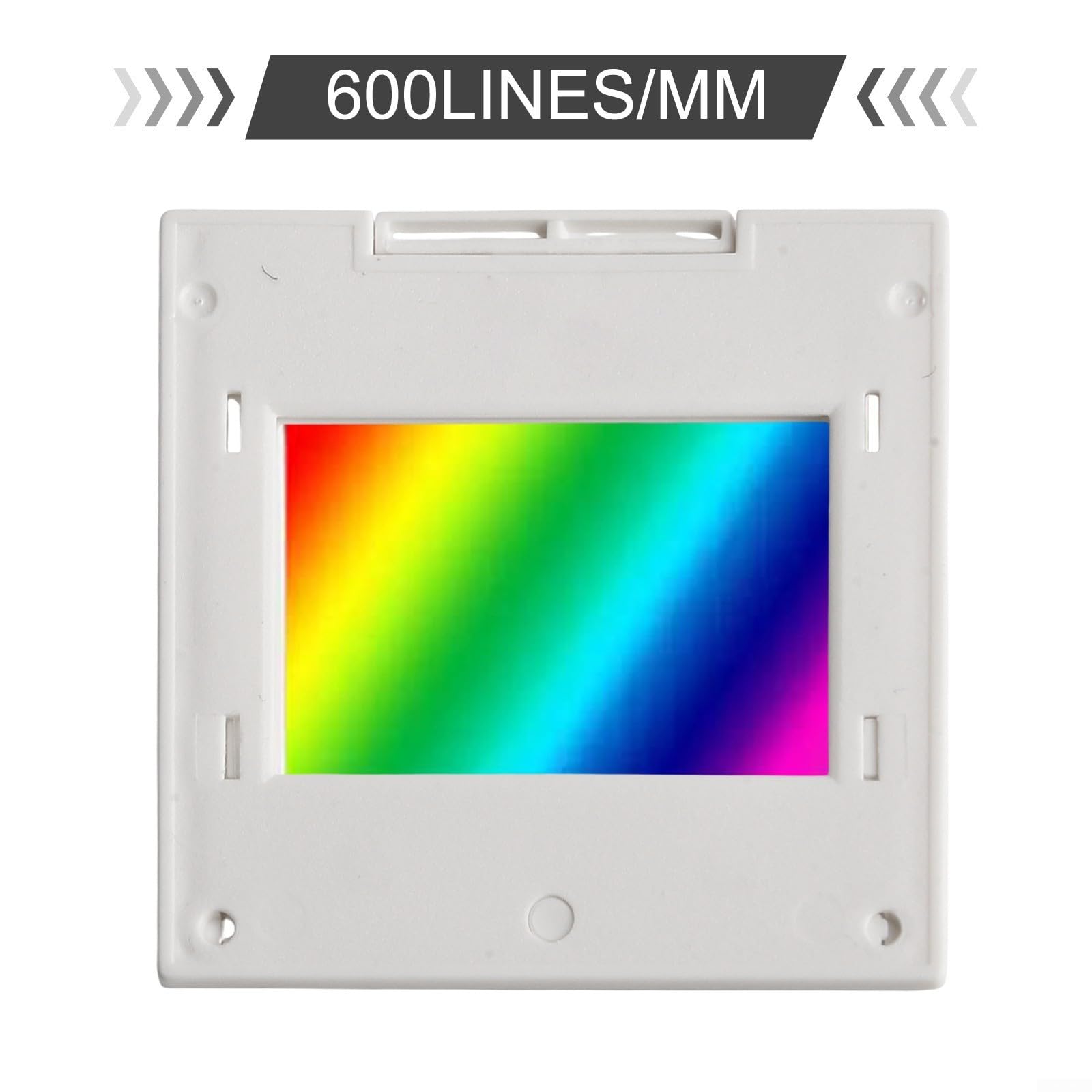 2 mm Transmission Beugungsgitter Optische Komponente mit Linien 80/300/600/1000/1200/1600 für wissenschaftliche Experimente und Spektroskopie (600 Linien/mm)
