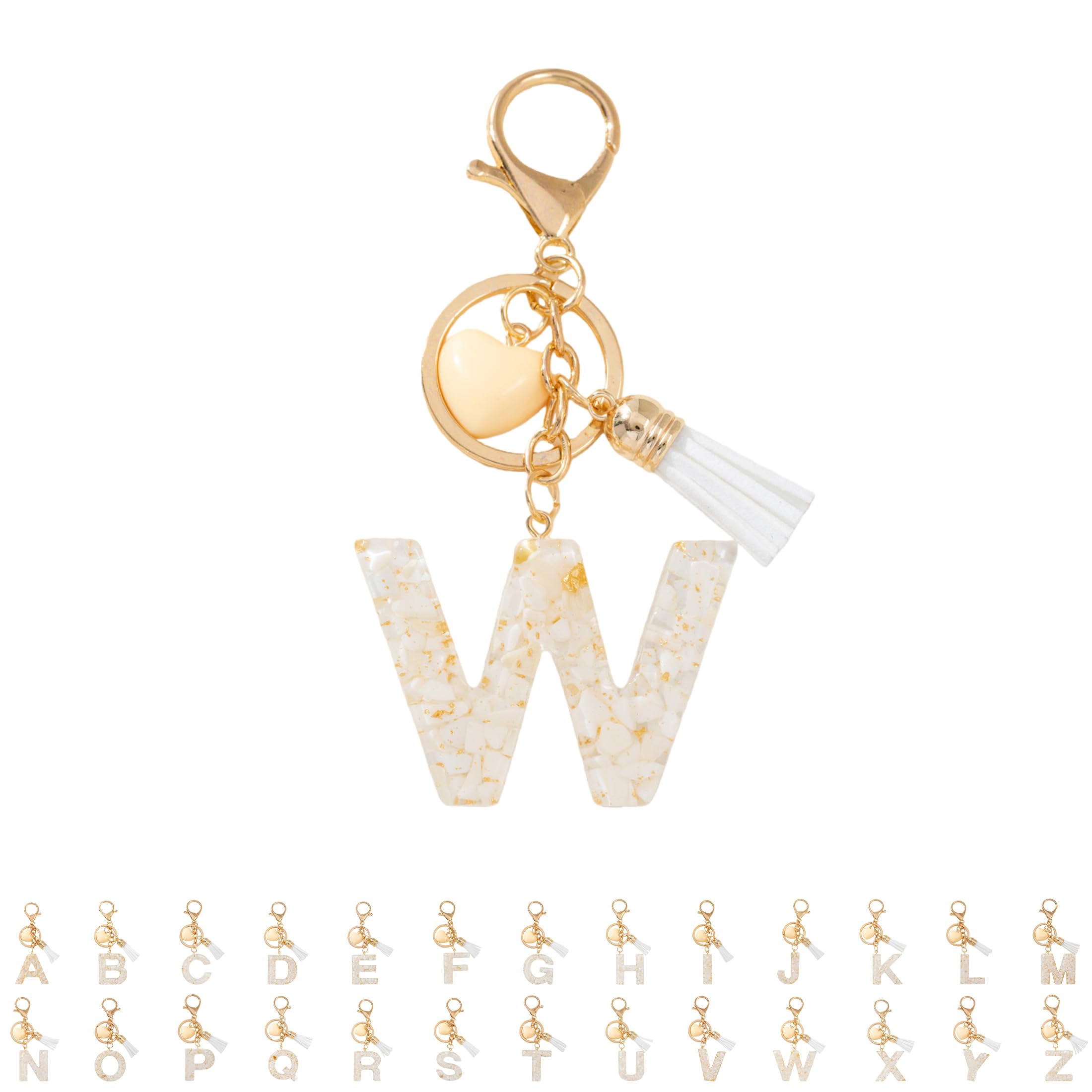 Llaveros Letras Corazón Blanco, Regalo Original para Novia,Llaveros Personalizados con Iniciales para, Porta Llaves Romántico para Mochila y Coche — view 26