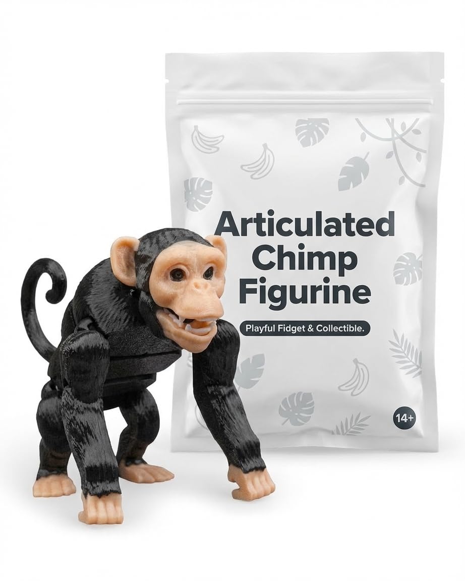 a bathing ape CHIMP GENERALフィギュアセット Articulated Chimpanzee Figurine - Unique Desk Decor and Stress