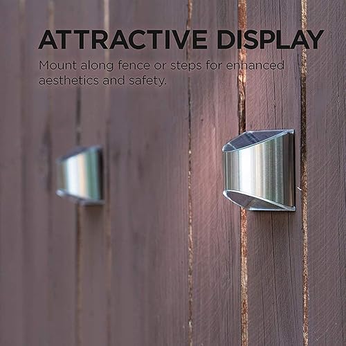 Miniatura 5 de Uonlytech Lámpara LED de pared solar al aire libre para jardín patio y camino, funciona con energía solar completa, fácil instalación para seguridad