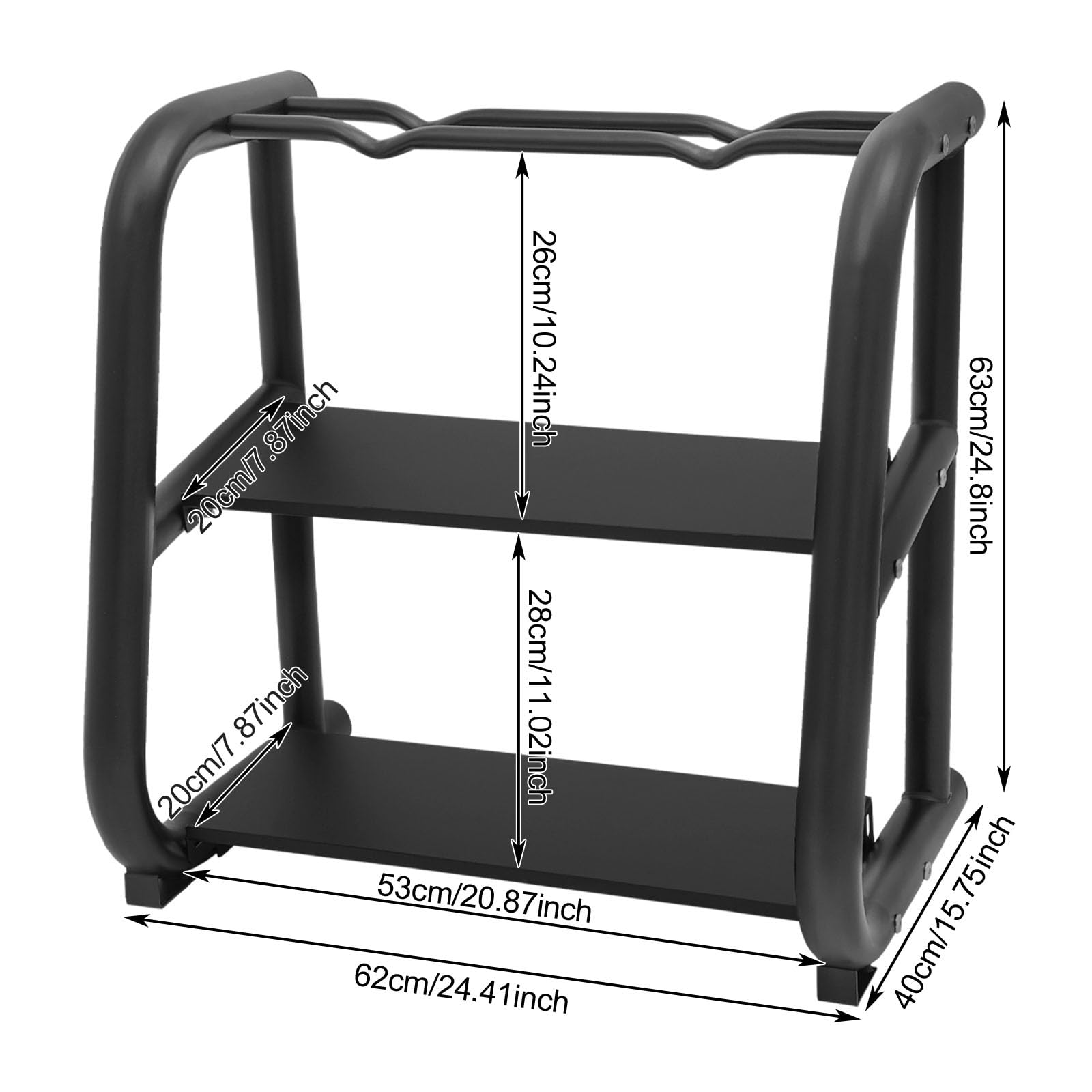 Supporto multifunzione per manubri e kettlebell – 100 kg di capacità di carico (solo scaffali)
