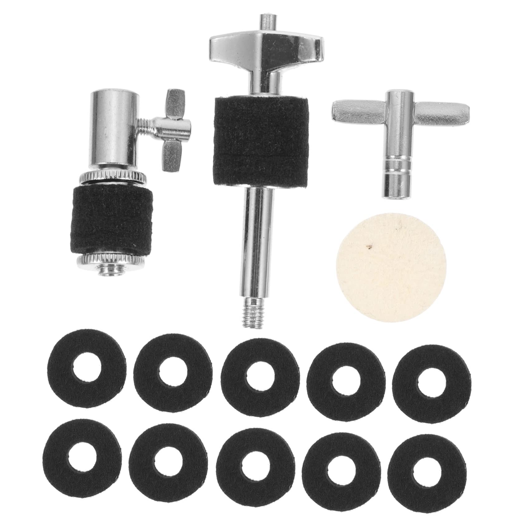 1 Set Drum Hi Hat Precision Felt Washers and Drum Key Replacement Accessories for Smooth Installation and Reliable Performance Percussion Instruments