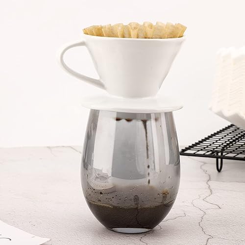 Miniatura 7 de EUSOAR Filtros de café sin blanquear de 1 a 2 tazas, paquete de 50 filtros de café desechables de papel marrón natural, compatible con cafeteras de