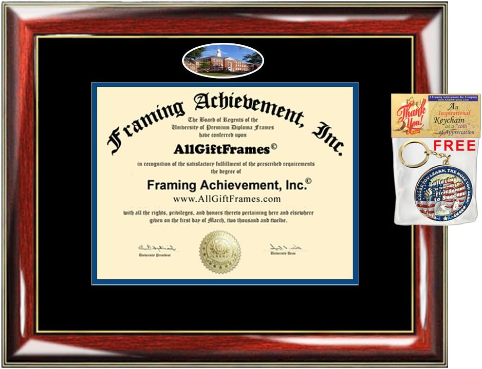 AllGiftFrames LTU Diploma Frame Louisiana Tech University School Campus Photo Custom Degree Framing Document Graduation Gift Bachelor Master MBA Doctorate PHD Certificate Holder Case