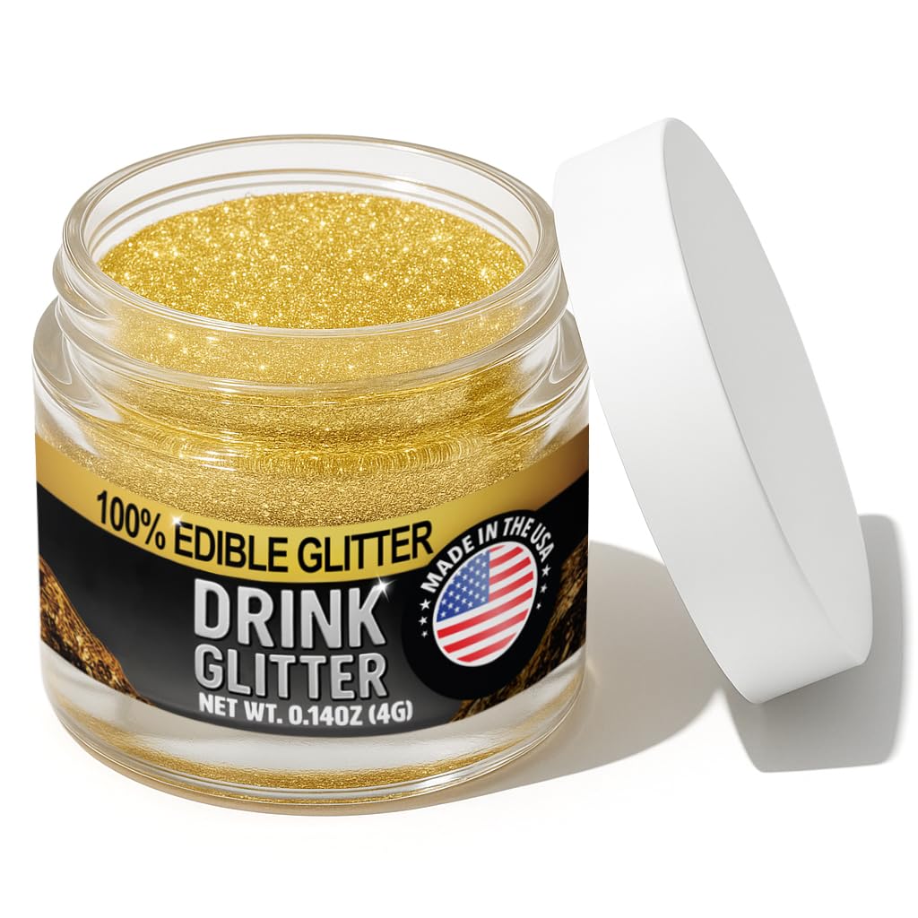 Premium Gold Edible Glitter for Drinks by Stock Your Home – Gold