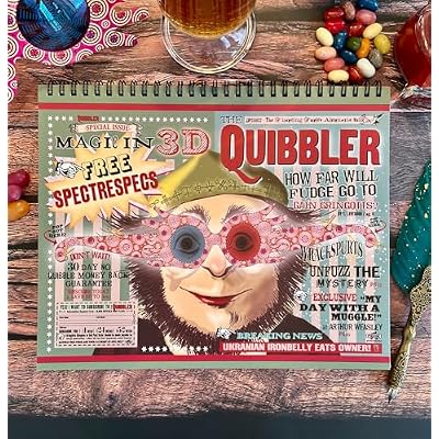 Conquest Journals Harry Potter The Quibbler Undated Weekly Spiral Planning Pad, 8'' x 10'', 52 Page, To-Dos, Priorities, Habit Tracker & Notes, Durable Bookboard-Wrapped Backboard, Officially Licensed