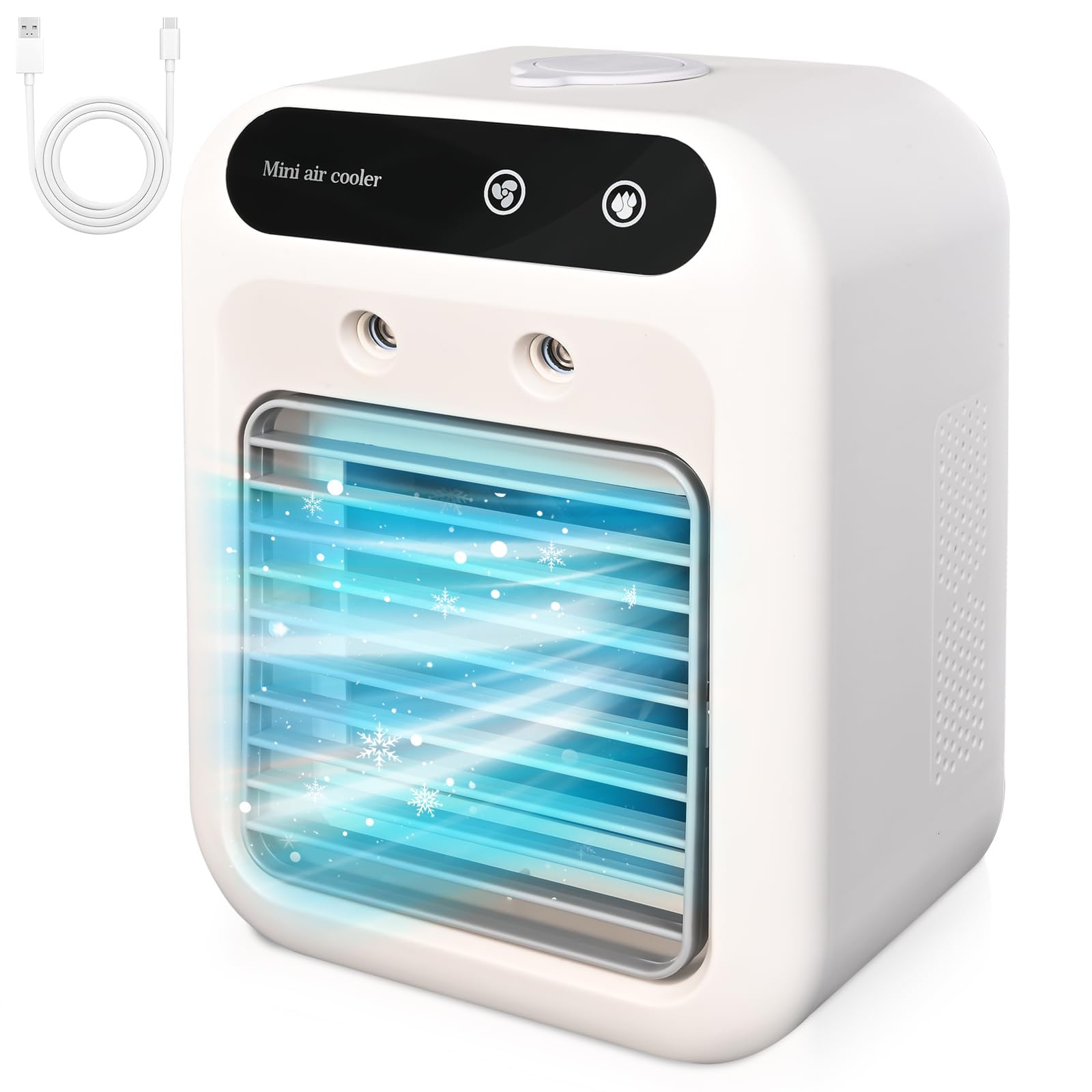 Portable Air Conditioners Personal Evaporative Air Cooler - 2 Speeds 2 Cool Mists Small Air Conditioner Fan Desktop