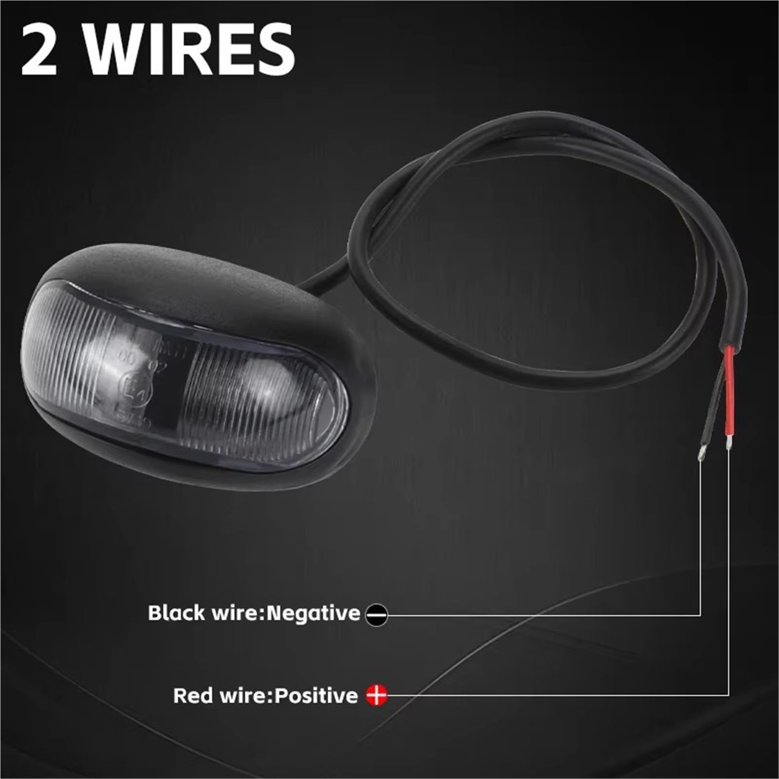 Marcador lateral 2 4 Luces LED Laterales Rojas Y Amarillas Para Camión Luz Trasera Advertencia Caravana Remolque Autobús Furgoneta Tractor Intermitentes Laterales(4pcs)