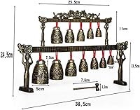 Vista 9 de Healifty Percusión china Musical Canción china Campana de Gong chino Arte popular chino Campanas chinas Antiguo Instrumento popular tradicional