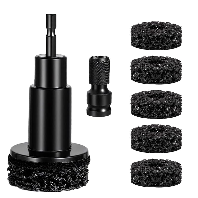 Kit de limpeza de cubo de roda com discos de polimento para furadeira e chave de impacto de 12,7 mm (1/2 pol.) CHXLQQX, 5 peças