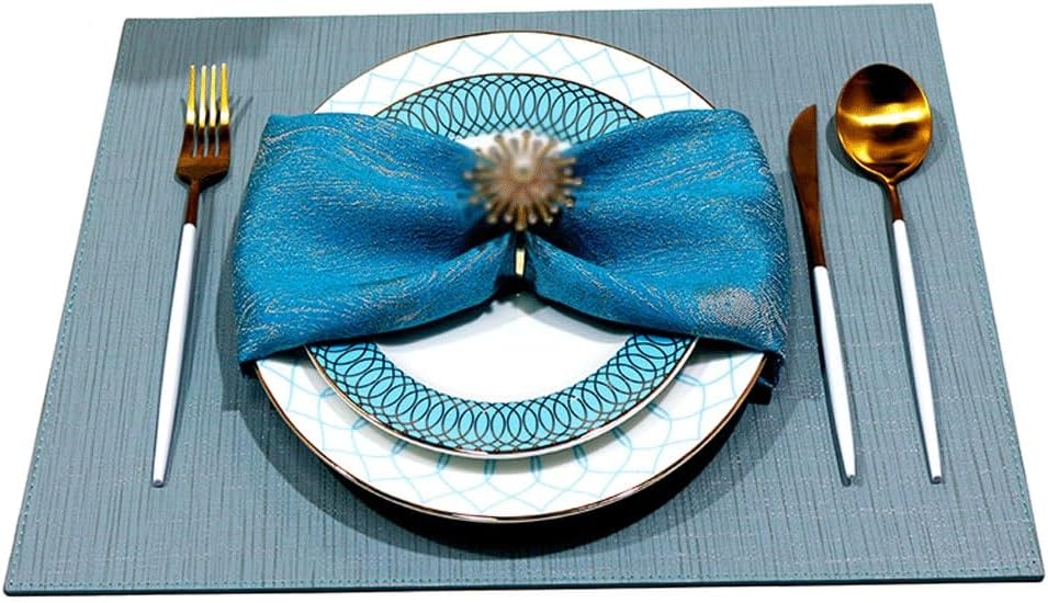 VIDI Striped Leather Placemat The Hotel Washable Ironing Table Mat Environmental Insulation