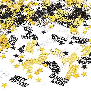 dgaf&bae Happy Birthday Geburtstag Konfetti terne Tisch- Konfetti mit Spiegeleffek Sterne Konfetti Tisch Deko 30G…