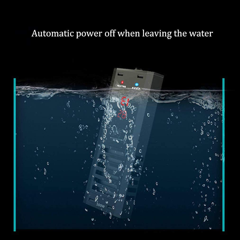 GZD Aquarium de Chauffage PTC céramique Affichage numérique LED Submersible Thermostat de contrôleur de Poisson Chauffe-réservoir,300W