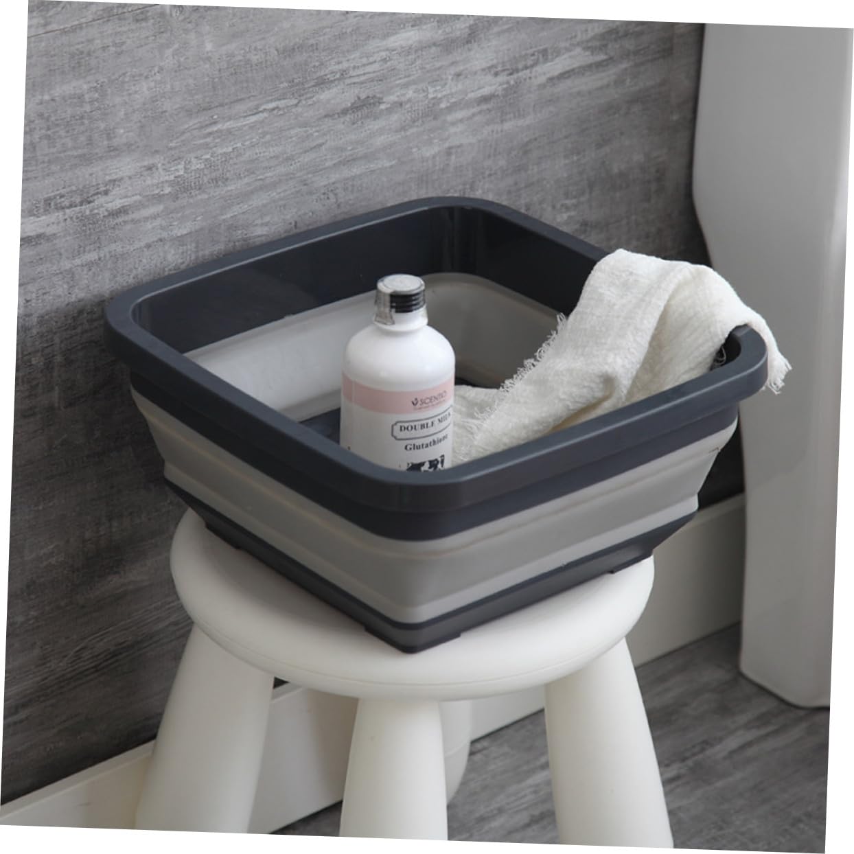Homoyoyo Lavabo Pieghevole Bacinella in Plastica Design Antiscivolo e Stabili, per Uso Domestico e Viaggi, Salvaspazio e Portatile, Adatto a Lavare Mani, Frutta e Piatti