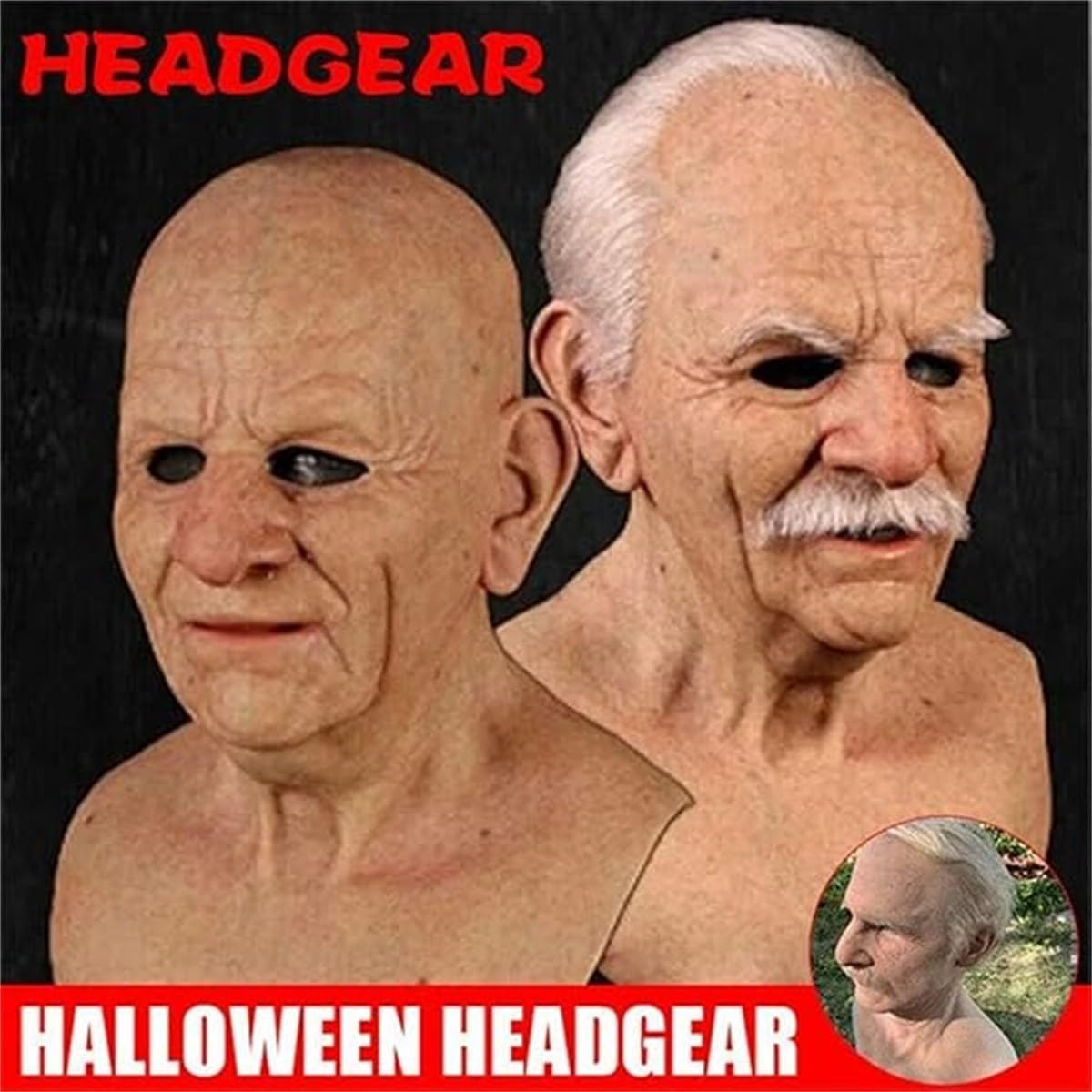 Realistic Masks For Adults Human Face Old Men Realistic Silicone Mask Realistic Grandpa Masks for Halloween