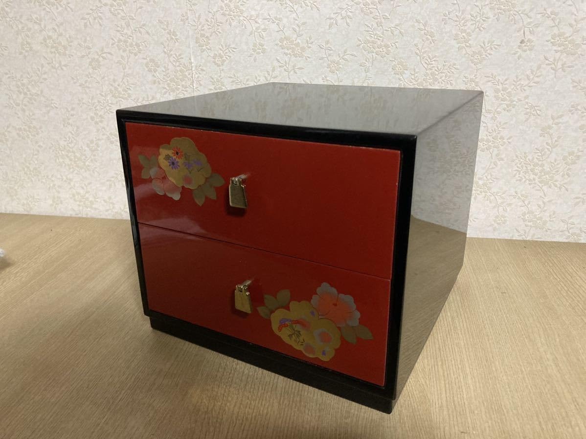 Amazon.co.jp: 木製 小物入れ レトロ漆芸 和風 引き出し 工芸品 