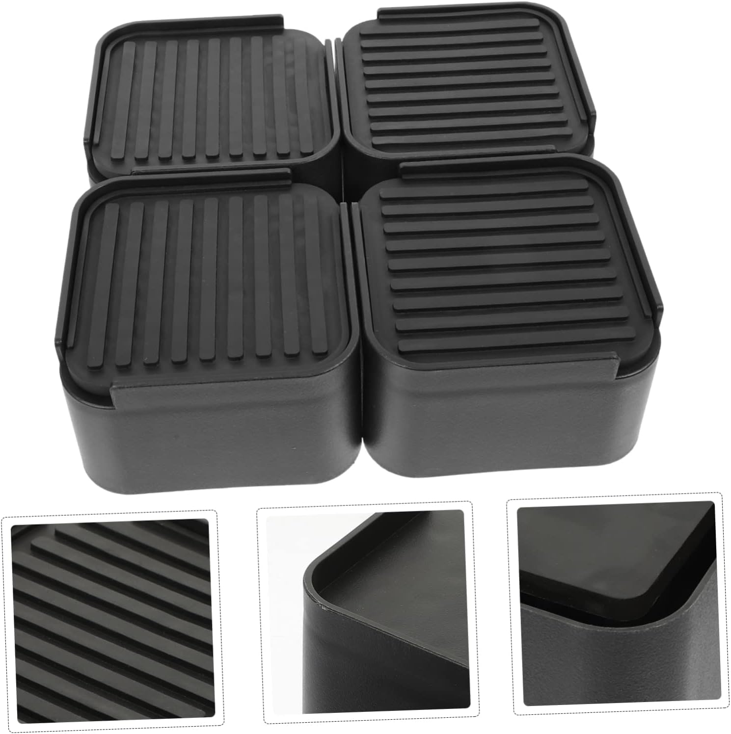 Cabilock 1set Adjustable Furniture Risers of Heavy Duty Table and Couch Elevators for Enhanced Comfort and Support Home Dorm Kitchen and Bathroom Use