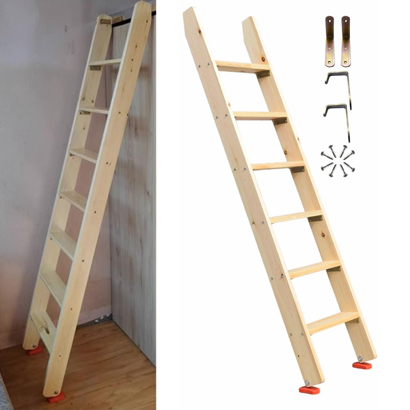 Échelle de lit superposé stable sans glisser pour lit haut