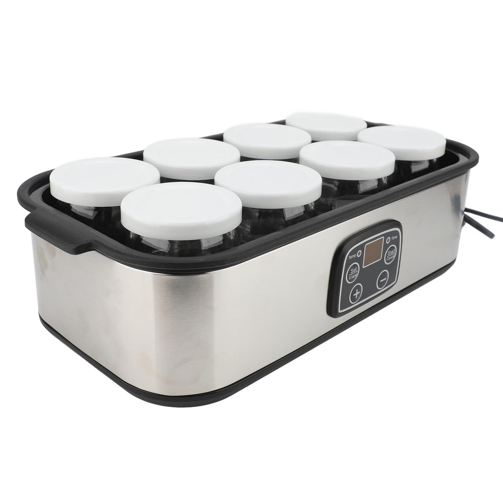 1.4L Electric Yogurt Maker, Adjustable Temperature & Time Yogurt Maker Machine, Automatic Shut Down Digital Yogurt Machine with 8Pcs Yogurt Jars for Milkshake Jam Ice Cream