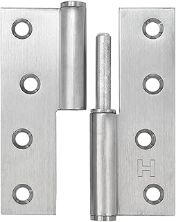 6 Pack Lift Off Door Hinges 4", Heavy Duty Stainless Steel Detachable H Hinge, Right Handed, Rust-Resistant, Indoor and Outdoor Use, Loading Capacity 50 Lbs
