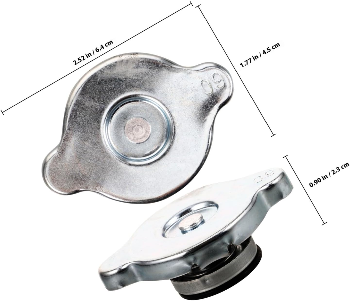 Radiator Reservoir Cap 0.9 Inch round Head Iron Replacement for Car and Truck Coolant Overflow Tank Cover Standard Vehicle Accessory