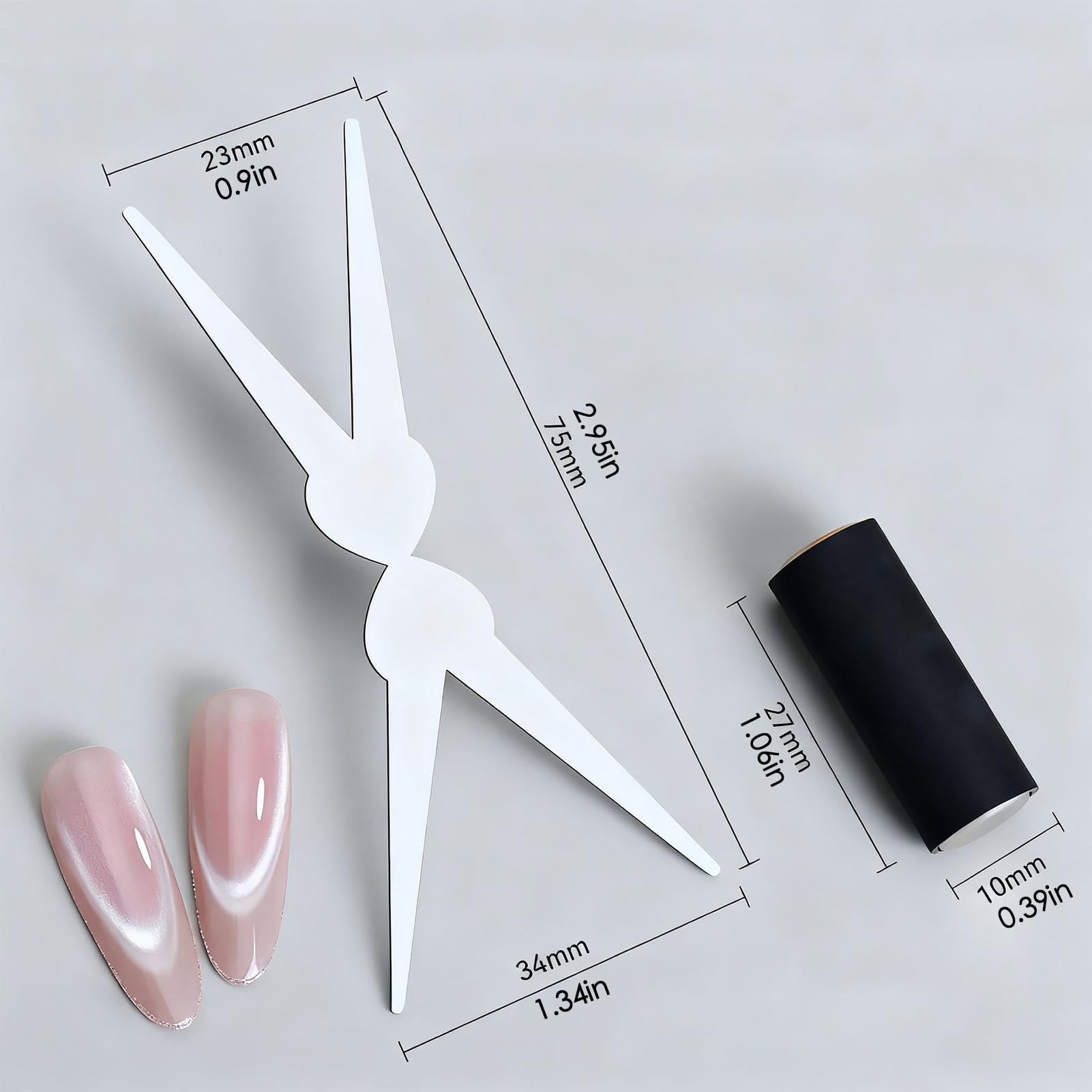 Attrezzo Magnetico per Unghie,Doppia Testa Strumento Unghie - Strumento Magnetico Manicure,per Salone Feste Matrimonio Casa Pendolari Principianti
