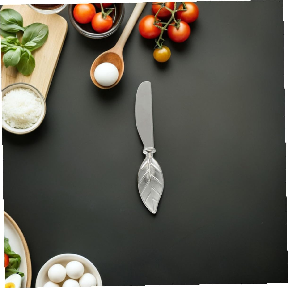 Abaodam Zinc Alloy, Leaf Butter Knives Spreaders 4pcs European Style
