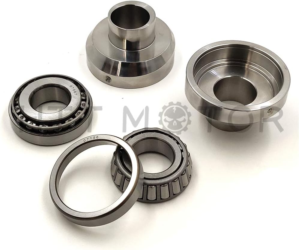 HTTMT Raked 3 Degree Fork Neck Cup Kit For 1952-1978 H-D Sportster XL Ironhead 7/8 ID Chrome [P/N: NCK002]