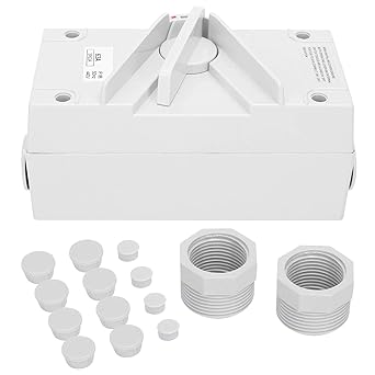Waterproof Isolator Switch, 3P Isolator Switch IP65 Electricity Use with Accessories Isolator Switch, 20A/35A/63A for Laboratory Equipment Industrial Instrument(CF-3P63A)