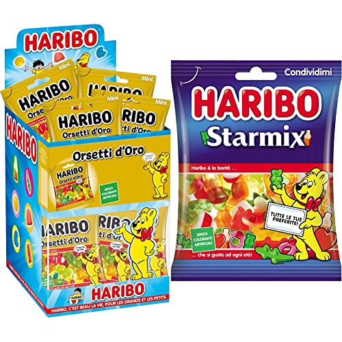 Haribo Mini Orsetti D'Oro, Caramelle Gommose, Gusto Frutta, Ideali Per