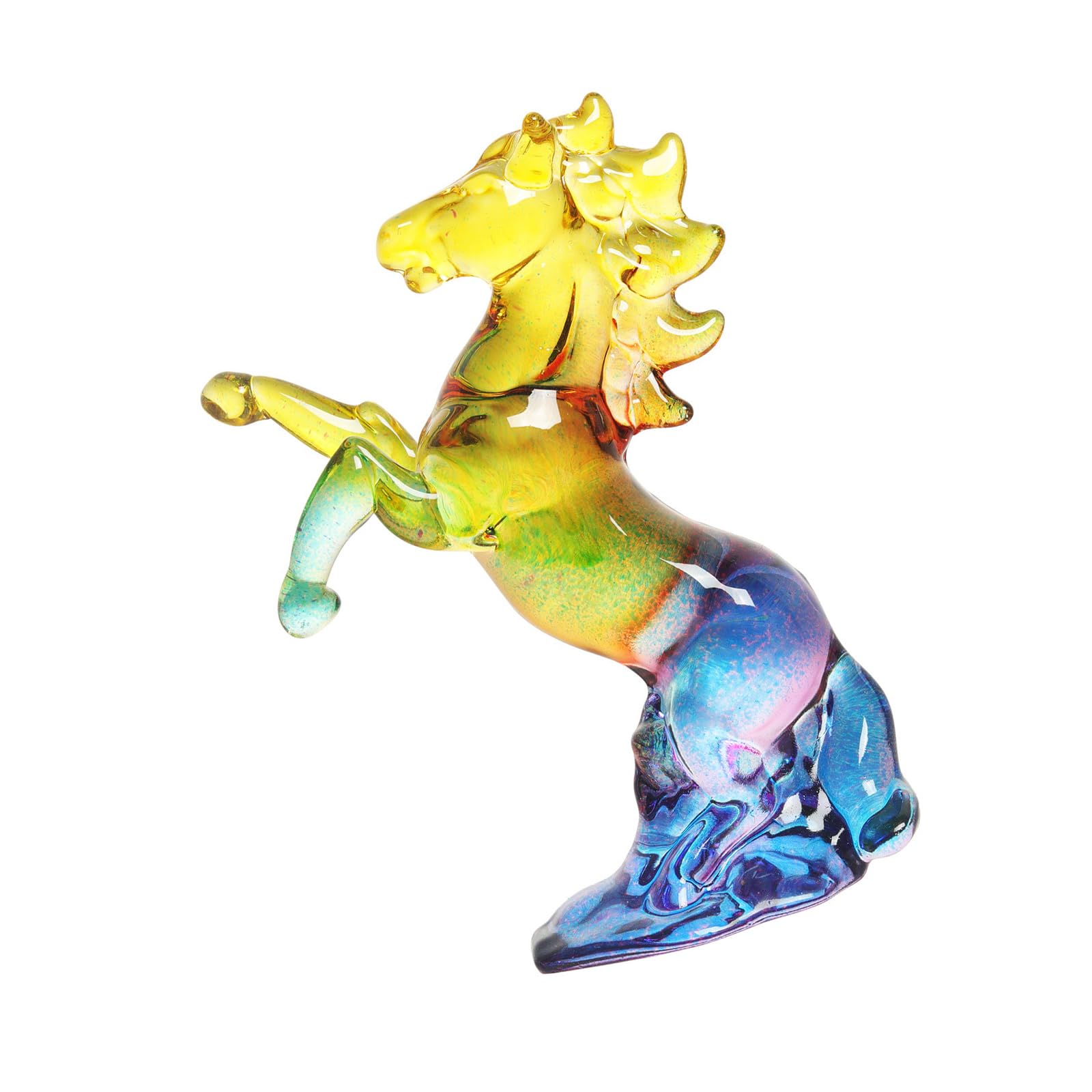 LUCKGONI Crystal Horse Figurines Hand-Carved Horse Statues Shui Ornament Collectible Figurines for Home Decorations