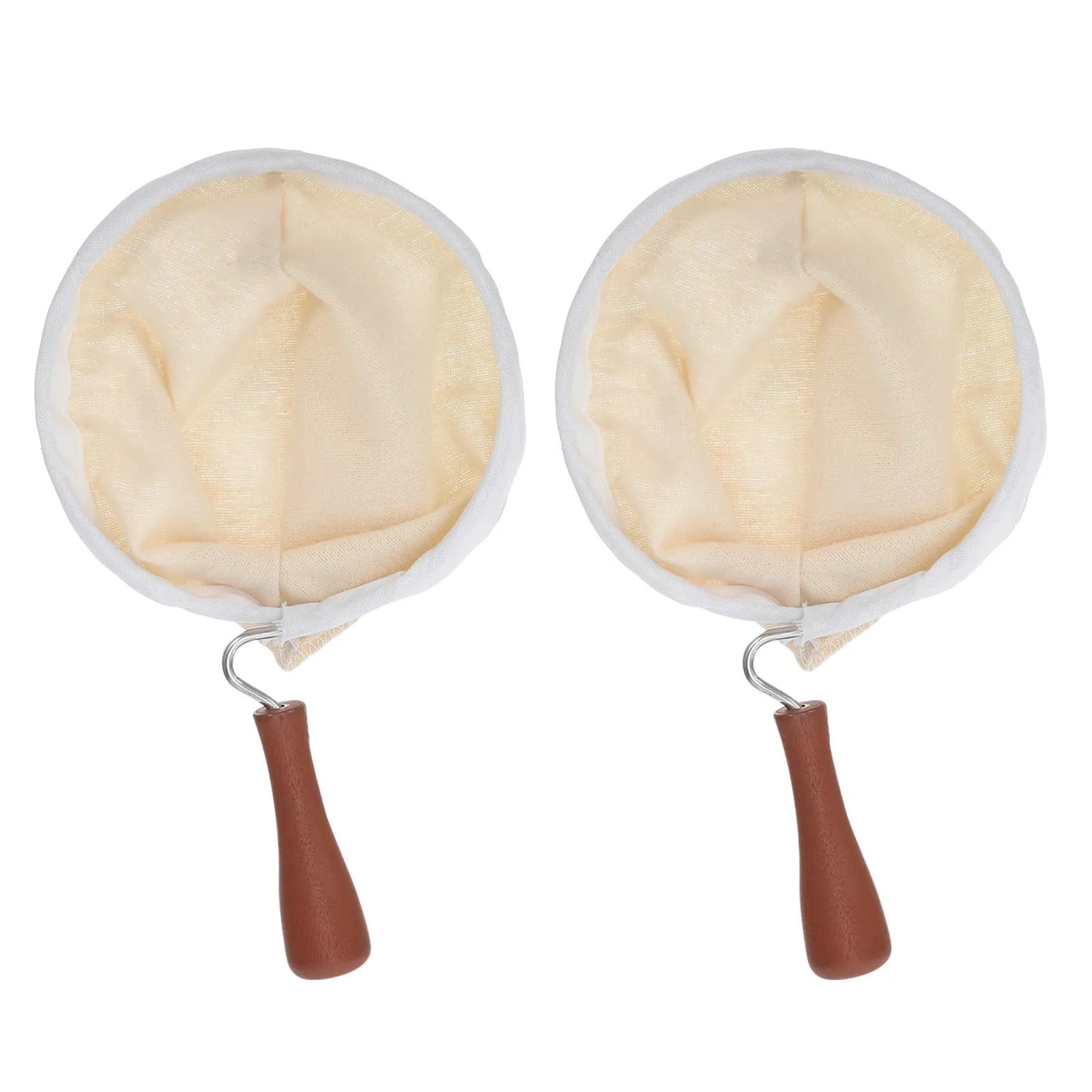 Filtro de café tela 2 piezas calcetín reutilizable Bolsa goteo lavable con mango madera for viajes camping Kit preparación portátil
