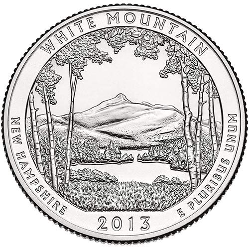 2013 S Clad Proof White Mountain New Hampshire National Forest NP Quarter Choice Uncirculated US Mint