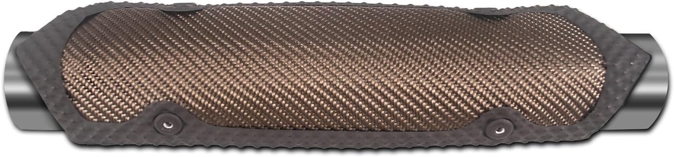 Thermo-Tec 11550 Carbon Fiber Pipe Shield - 3.75" X 11.75" W/Clamps