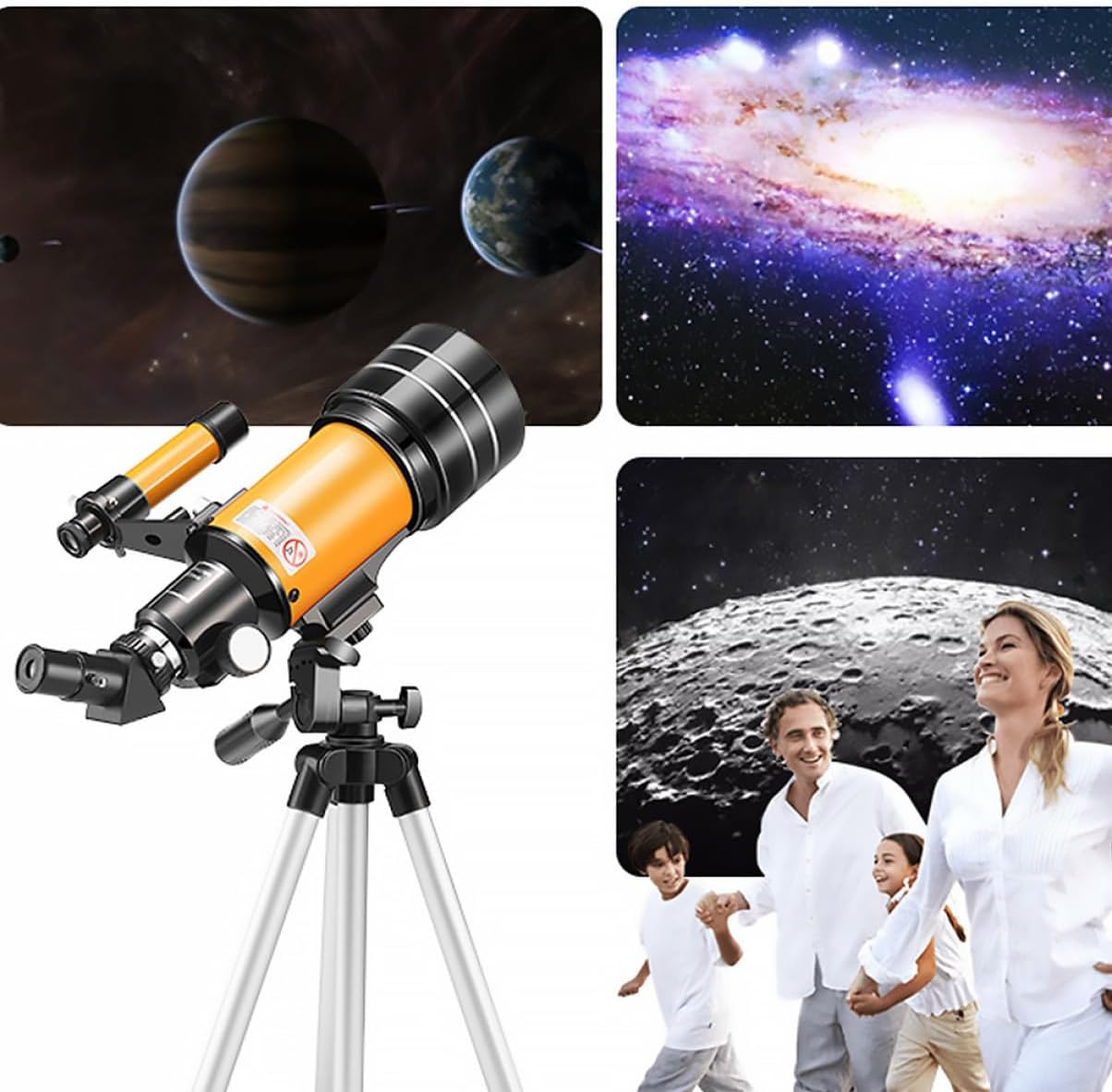 1Pc Space Astronomical Telescope with Adjustable Portable Tripod for Night Sky Viewing Night Accessories Included for Beginners and Stargazing Enthusiasts