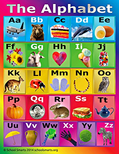School Smarts Alphabet Poster Chart for Classroom Wall or Home - 17