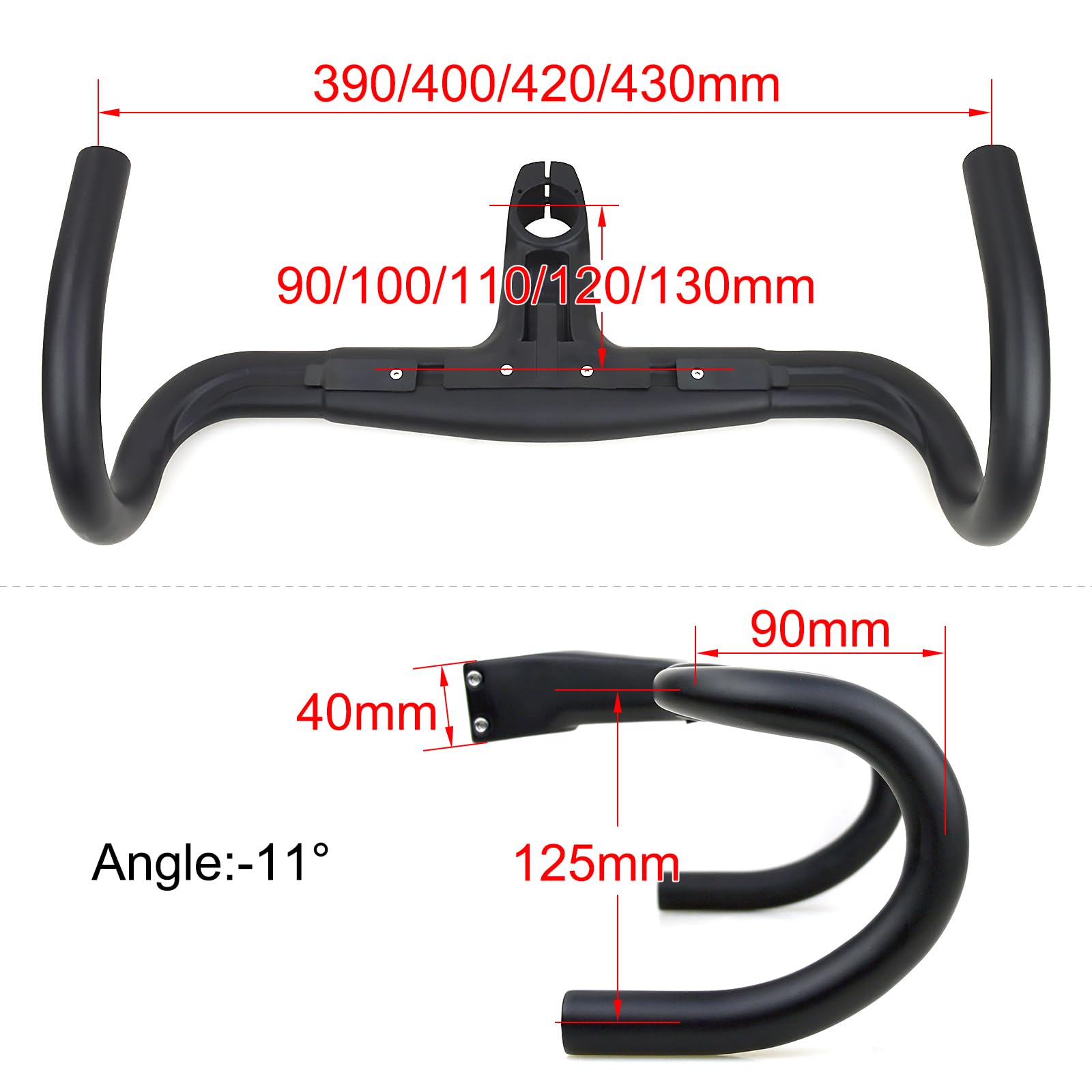 Amazon.co.jp: T800カーボン ステム一体型ドロップバー 28.6mm/31.8mm 