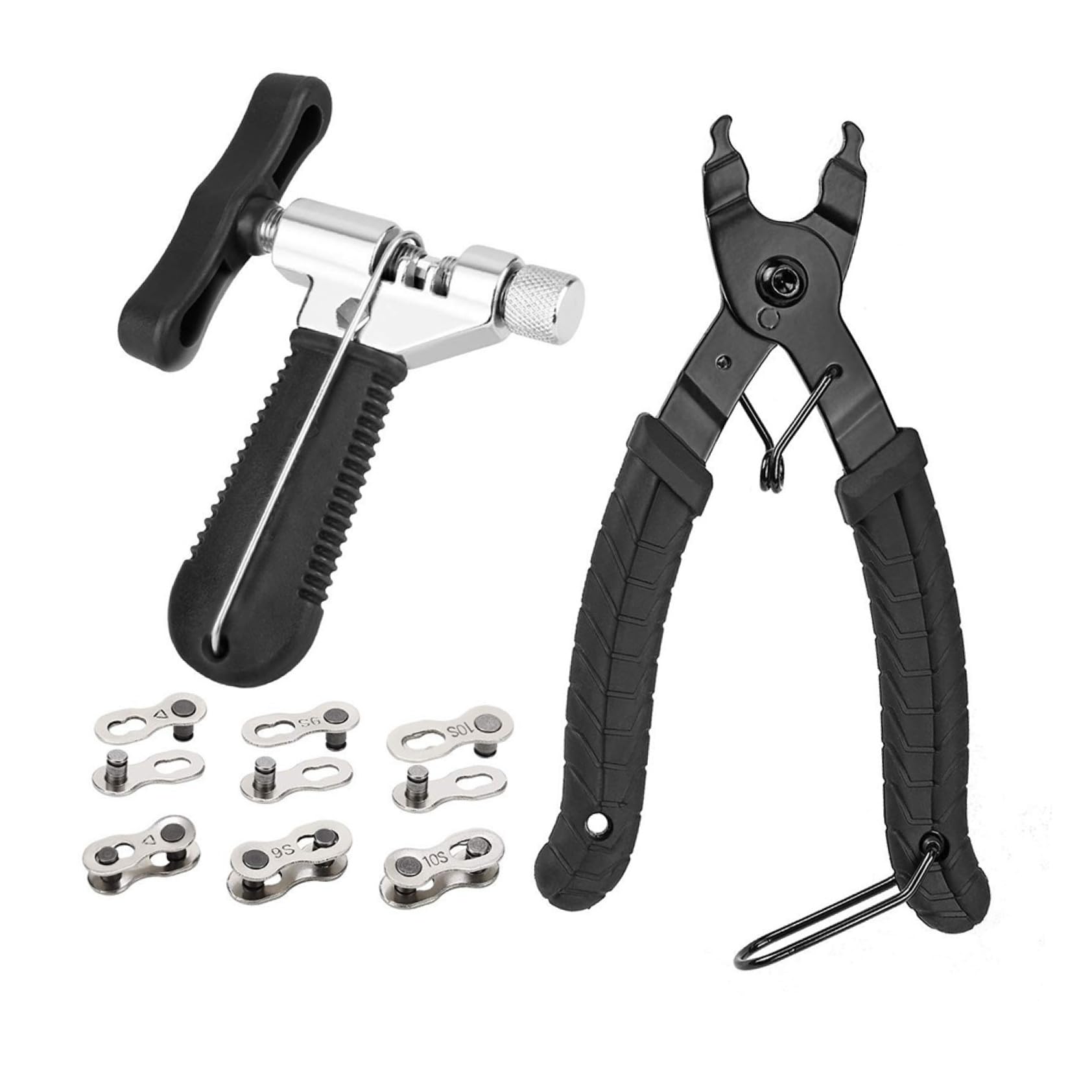 KOMBIUDA Extractor Cadena Alicates Eslabones Bicicleta Herramienta Extraer Cadena Kit Reparación Bicicleta
