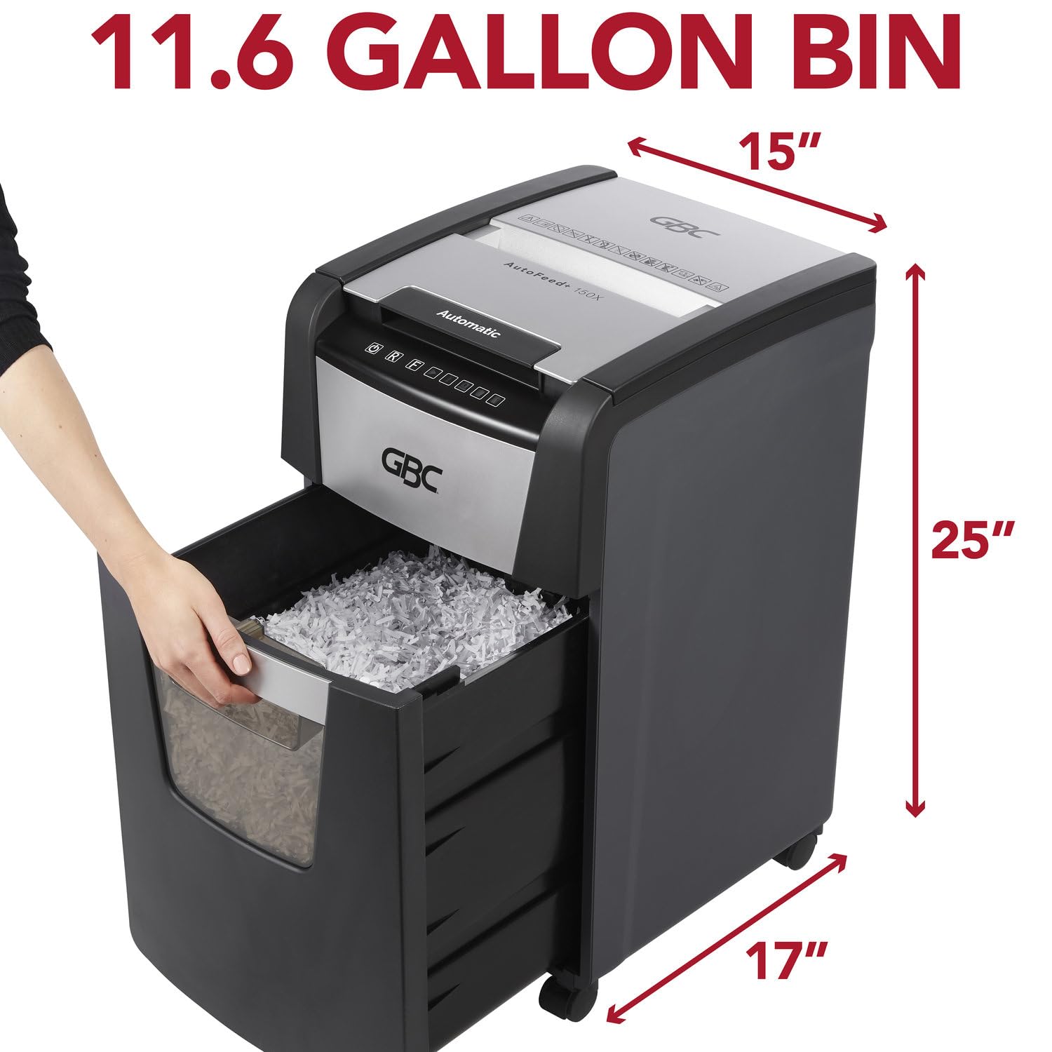 Snapklik.com : GBC 150X Paper Shredder, Auto Feed+, 150 Sheet Capacity ...