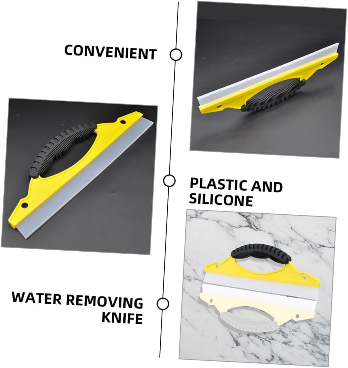 Gatuida 4sets Ergonomic Handle Design Window Squeegee Shower Glass Door Squeegee Home Glass Door Cleaner for Window Cleaning 2pcs*4