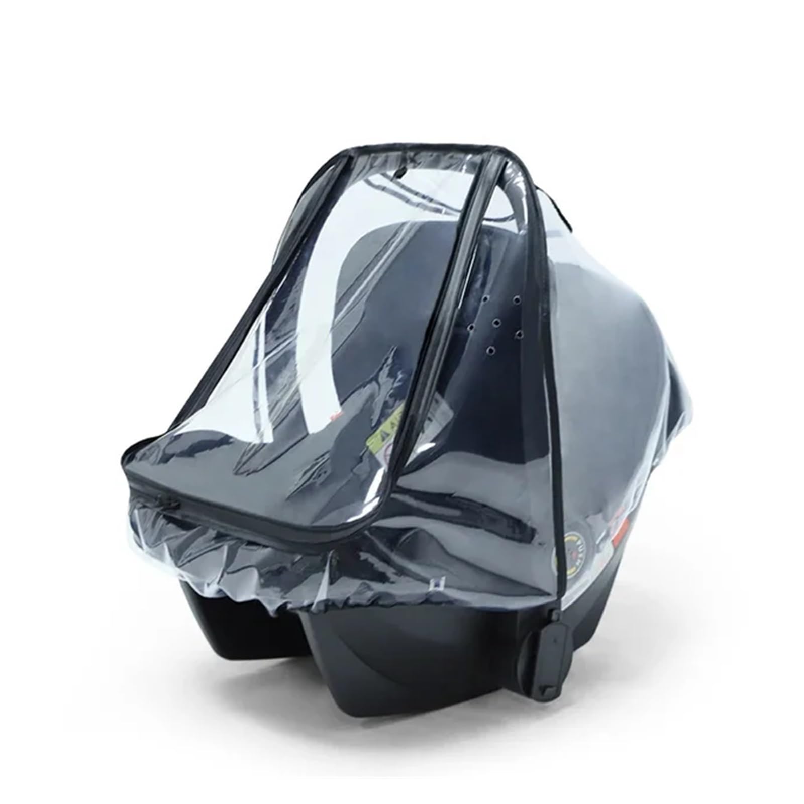 Habillage Pluie pour Poussette Housse de protection contre la pluie for siège de sécurité for enfant Housse de protection transparente en EVA for poussette Housse anti-poussière à double fermeture écl