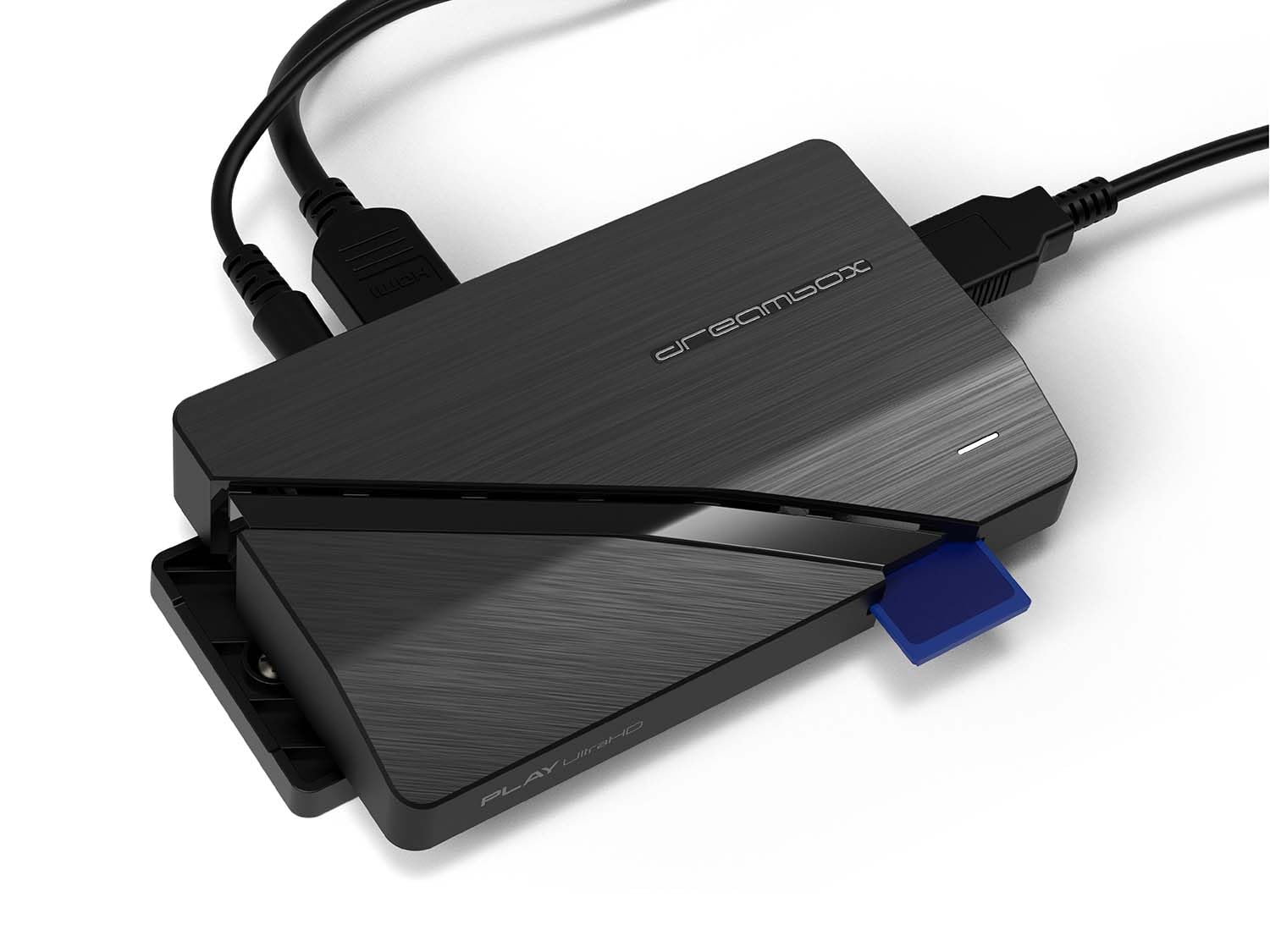 Dreambox Play UHD Android TV Box Schwarz | 4K HDR Media OTT-Player mit AV1, HDMI 2.1, Bluetooth 5.1, Dual-WiFi, Android 11 | Kompakt & leistungsstark – inkl. BT RC20 Remote
