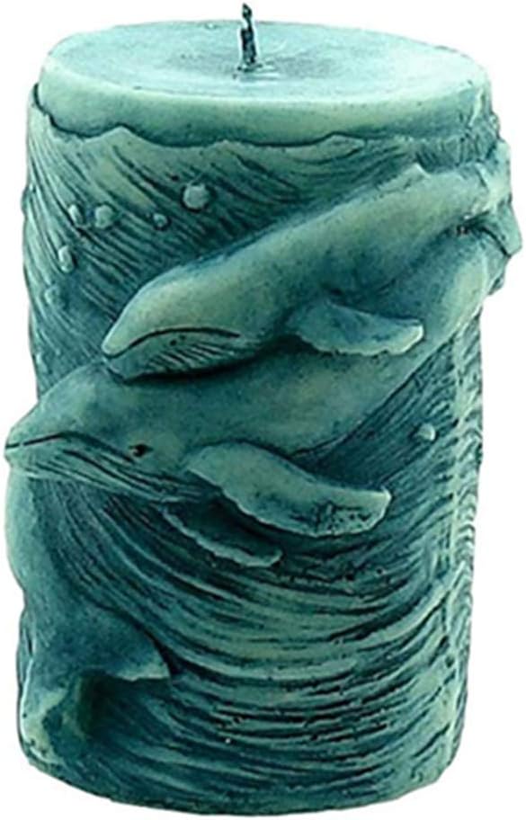 Dolphin Design Decorated Candle Wax Silicone Mold 3D Silicone Candle Molds Animal Silicone Mould for Candle Resin Gypsum Crafts Making