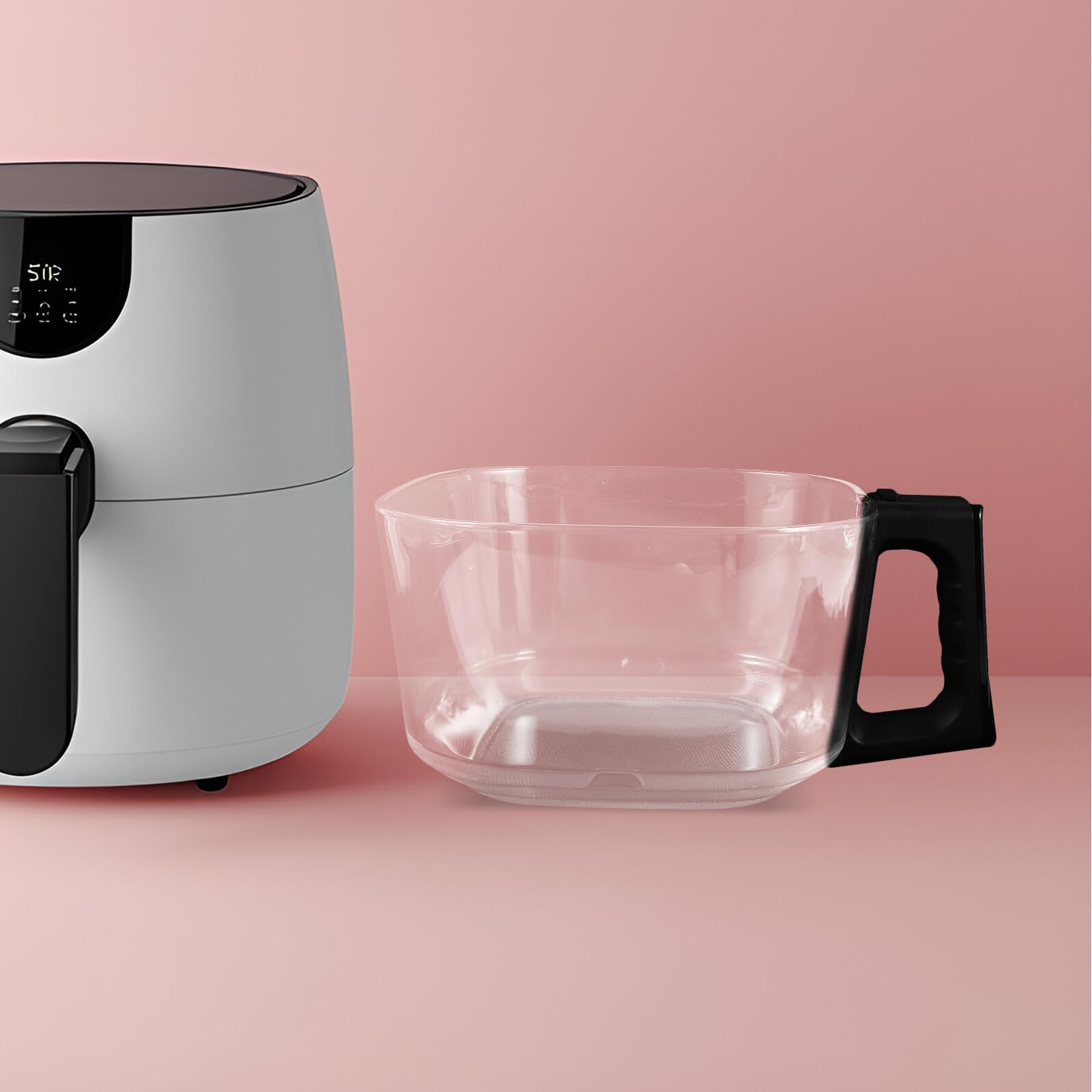 Patelnia Do Pieczenia z Frytkownicą Powietrzną Przybory Kuchenne Akcesoria Do Pieczenia Air Fryer Baking Pot Transparent