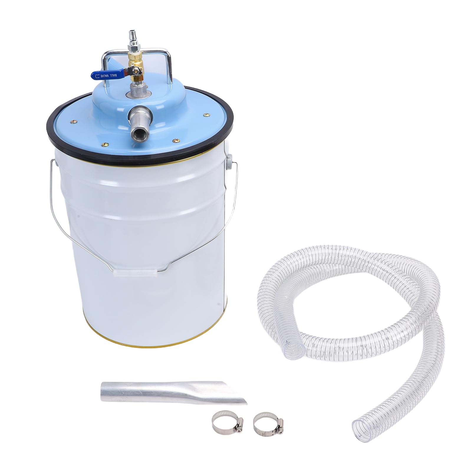 Aspiradora Industrial Neumática Aspiradora en Seco y Húmedo de Acero Inoxidable 20L con Aire Comprimido 0,63 MPa No Se Necesita Electricidad para el Piso de la Fábrica del Taller del Automóvil